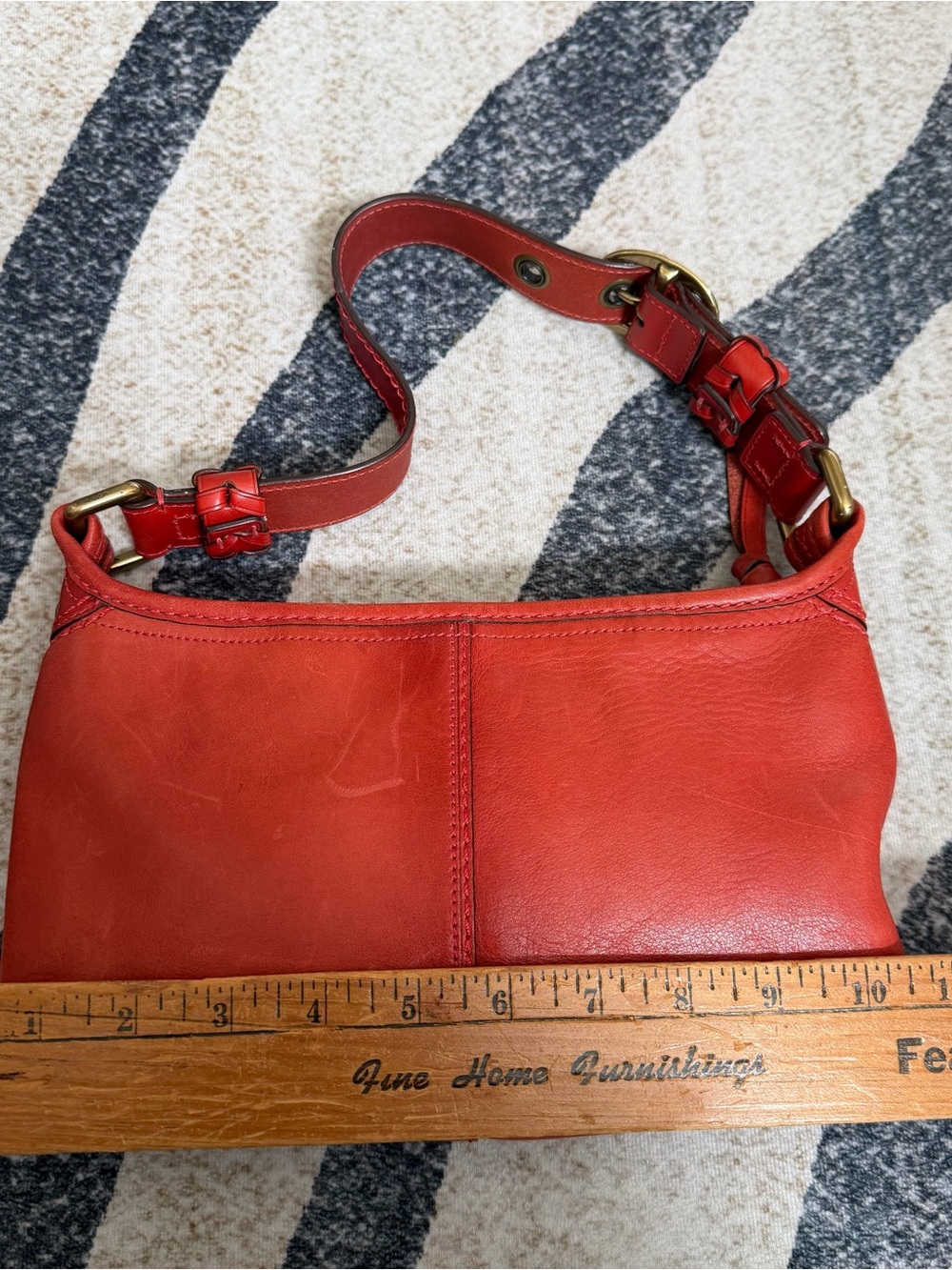 vintage Coach Bleecker small leather shoulder bag red EUC rare - Picture 9 of 9